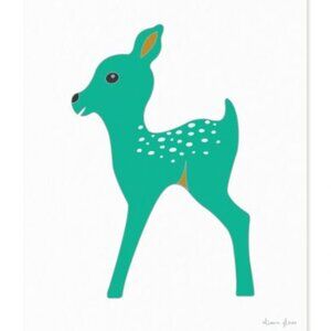 🆕️Fawn in Jade Art Print🦌 by Alison Glass